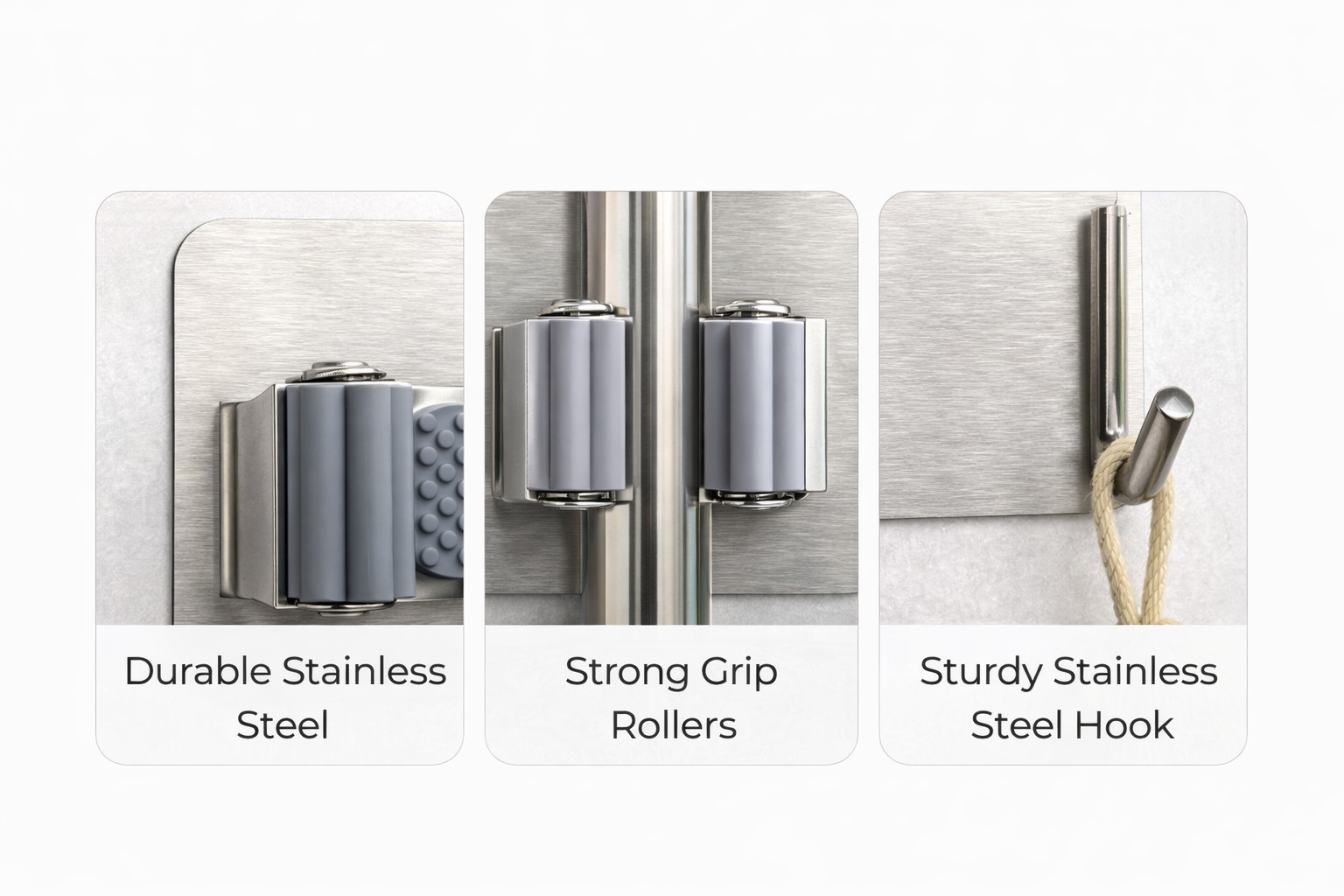 Best Mop Holder Pack of 4 – Heavy Duty Stainless Steel - Image 4
